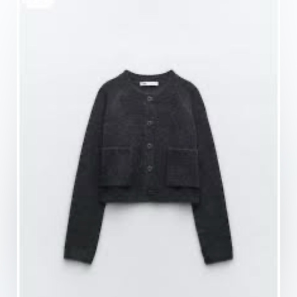 Zara Boxy Cropped Cardigan - Picture 2 of 5